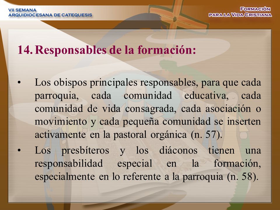 Responsables de la formación: