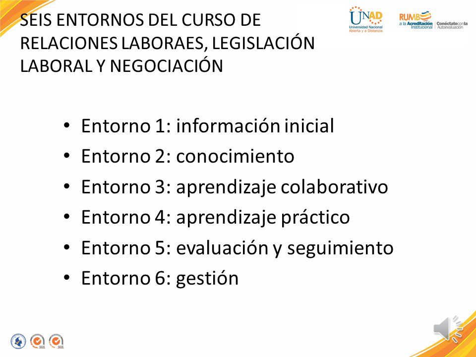 Entorno 1: información inicial Entorno 2: conocimiento