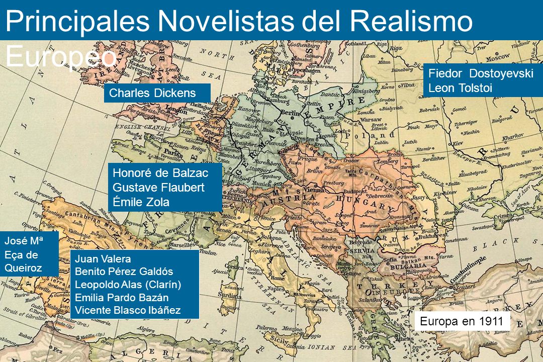 Principales Novelistas del Realismo Europeo