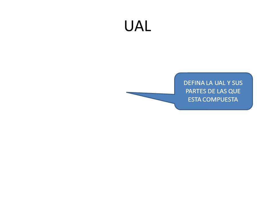 DEFINA LA UAL Y SUS PARTES DE LAS QUE ESTA COMPUESTA