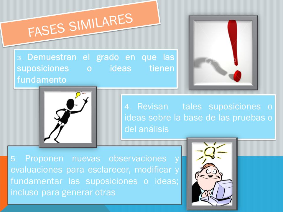 fases similares 3. Demuestran el grado en que las suposiciones o ideas tienen fundamento.