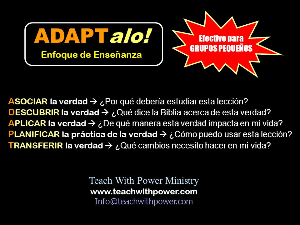 ADAPTalo! Enfoque de Enseñanza
