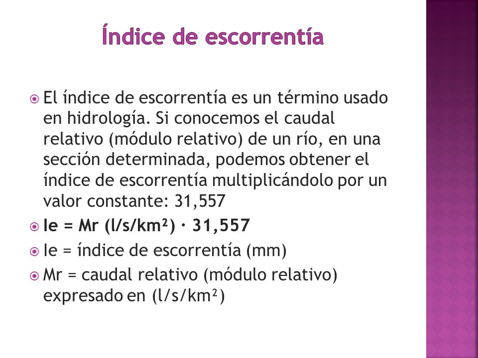 Índice de escorrentía