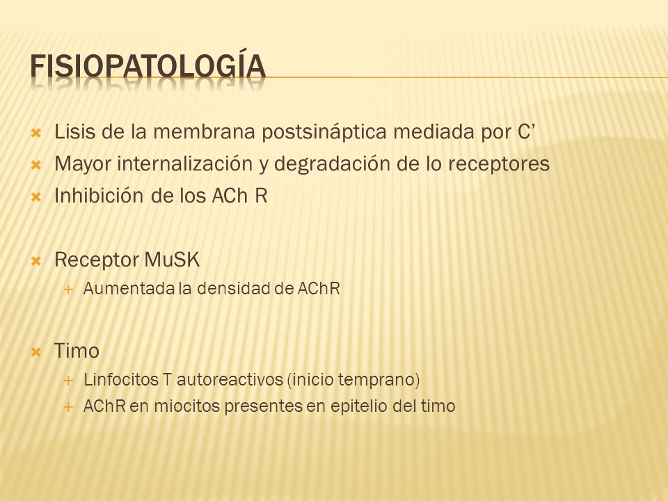 fisiopatología Lisis de la membrana postsináptica mediada por C’