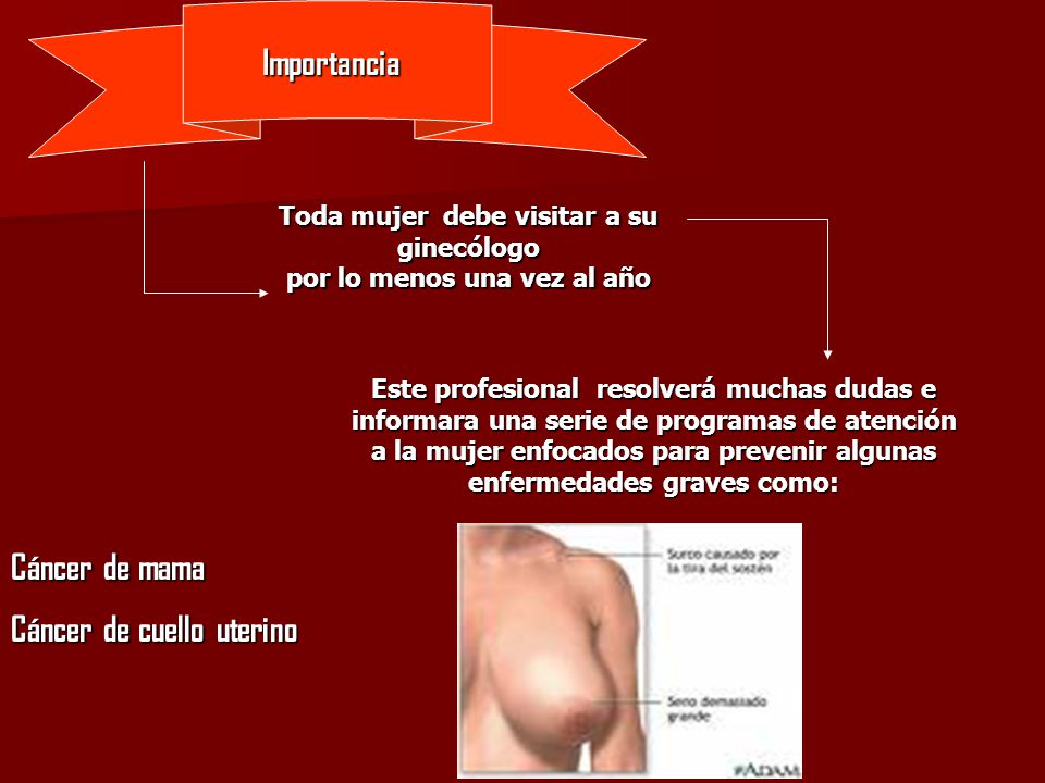 Toda mujer debe visitar a su ginecólogo por lo menos una vez al año