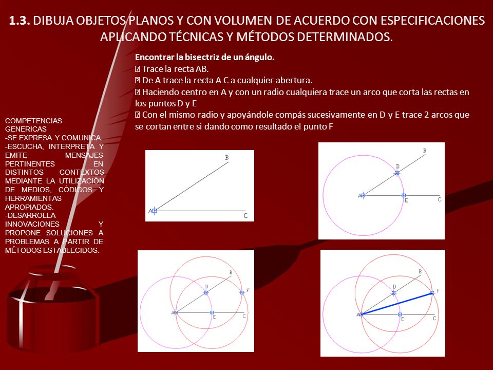 1.3. DIBUJA OBJETOS PLANOS Y CON VOLUMEN DE ACUERDO CON ESPECIFICACIONES APLICANDO TÉCNICAS Y MÉTODOS DETERMINADOS.