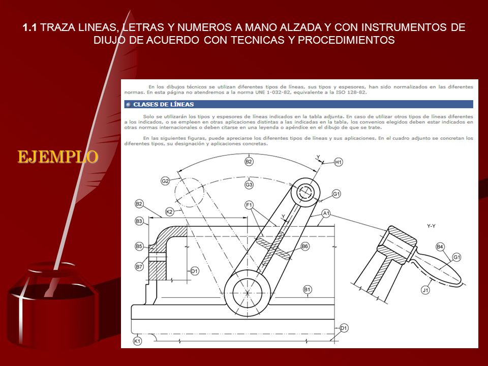 1.1 TRAZA LINEAS, LETRAS Y NUMEROS A MANO ALZADA Y CON INSTRUMENTOS DE DIUJO DE ACUERDO CON TECNICAS Y PROCEDIMIENTOS