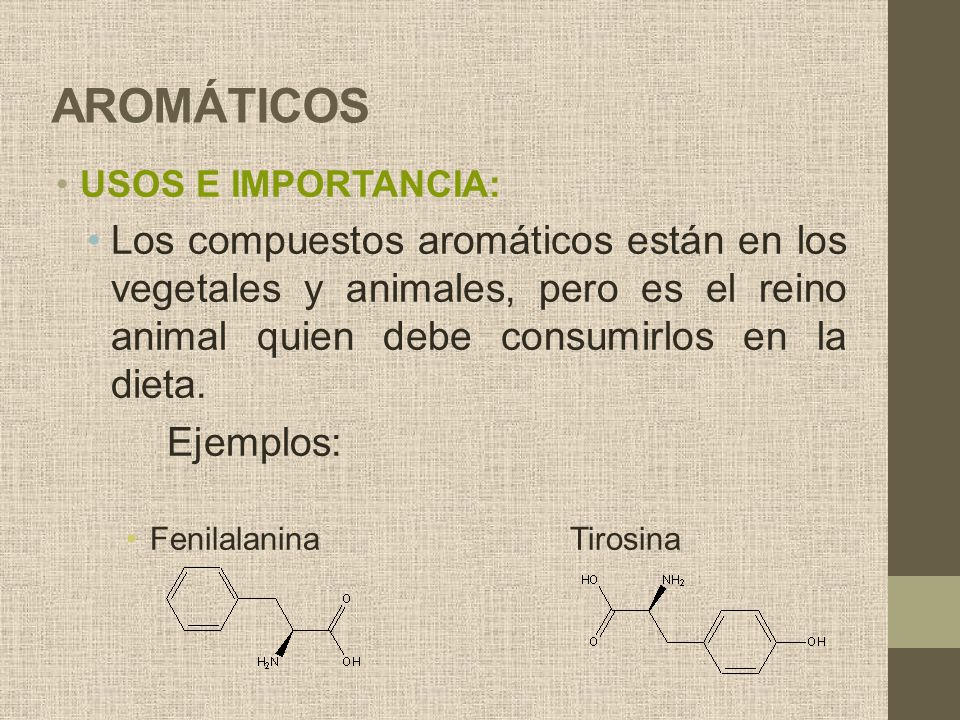AROMÁTICOS USOS E IMPORTANCIA: