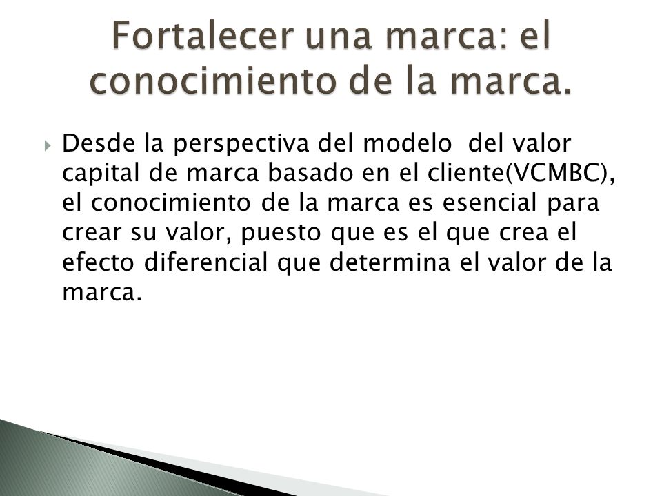 Fortalecer una marca: el conocimiento de la marca.