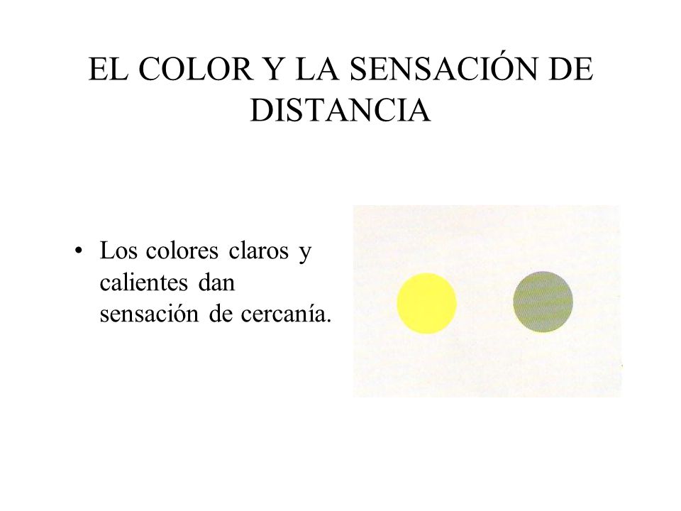 EL COLOR Y LA SENSACIÓN DE DISTANCIA
