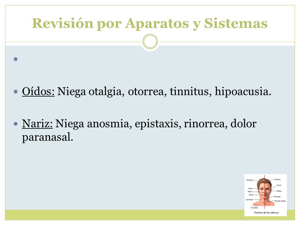 Revisión por Aparatos y Sistemas