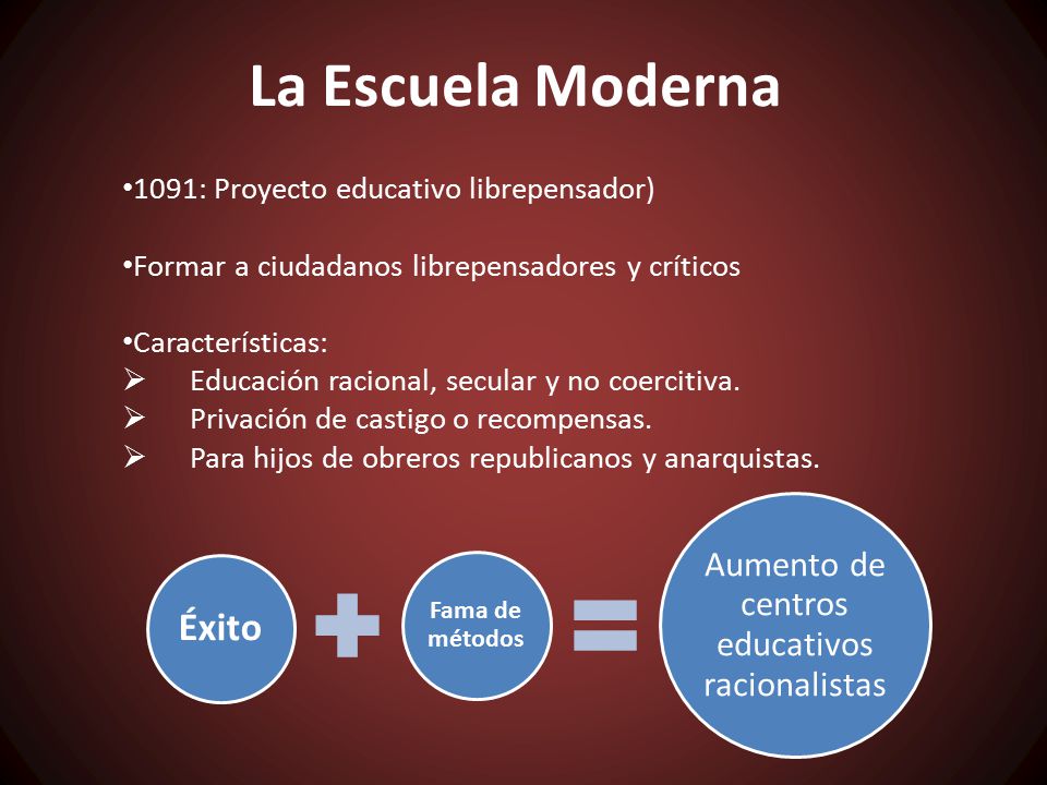 Aumento de centros educativos racionalistas
