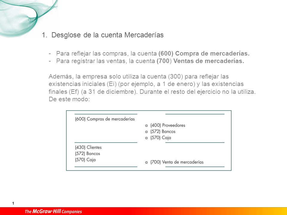 Para reflejar el valor real de las existencias al final del ejercicio (31 de diciembre), la empresa procede a regularizar la cuenta (300).