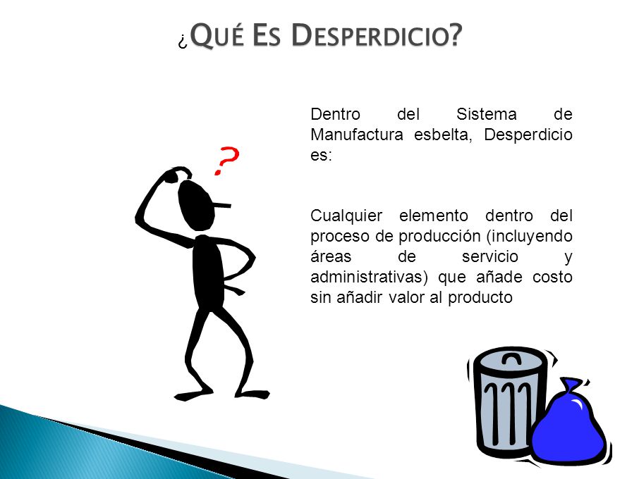 ¿Qué Es Desperdicio Dentro del Sistema de Manufactura esbelta, Desperdicio es: