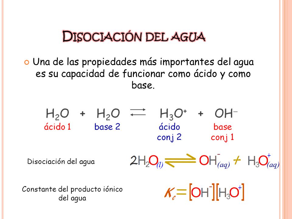 Constante del producto iónico del agua