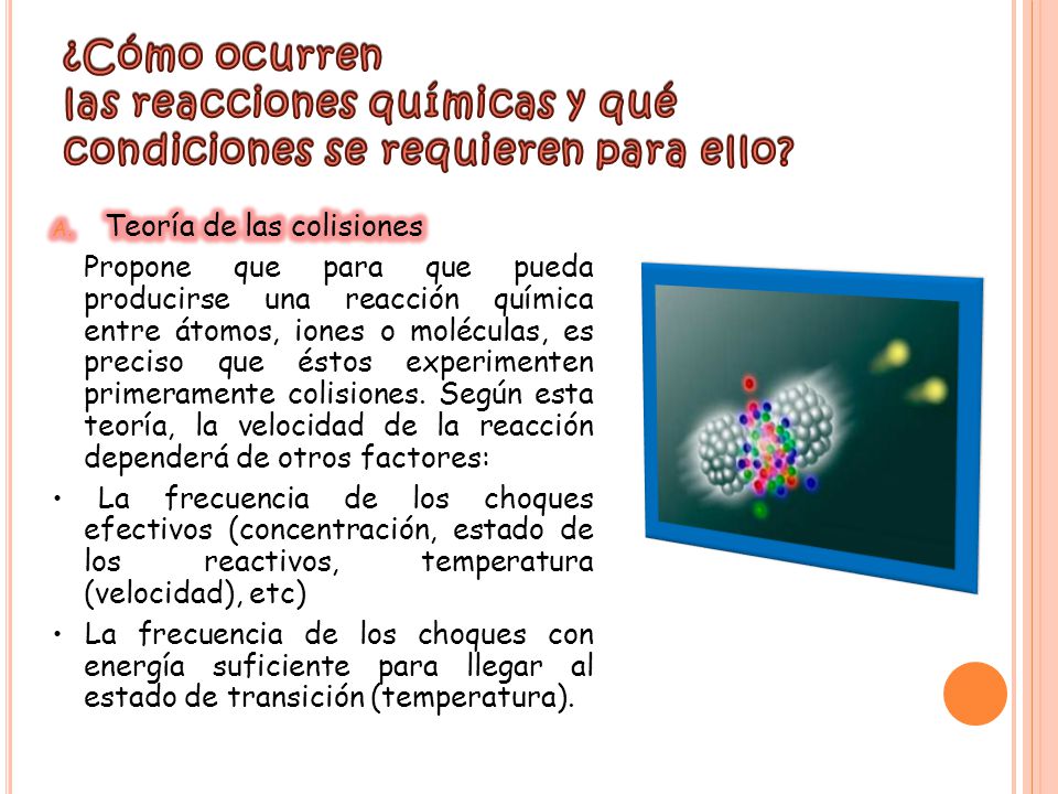 ¿Cómo ocurren las reacciones químicas y qué condiciones se requieren para ello