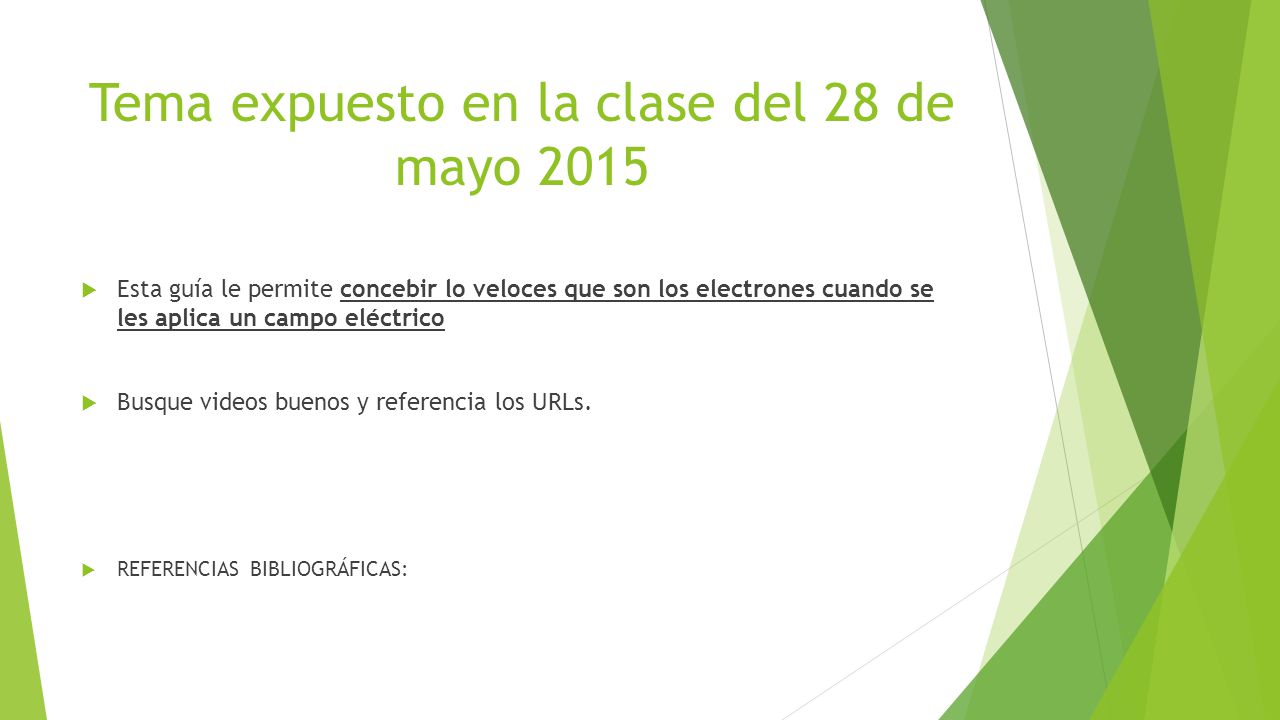 Tema expuesto en la clase del 28 de mayo 2015
