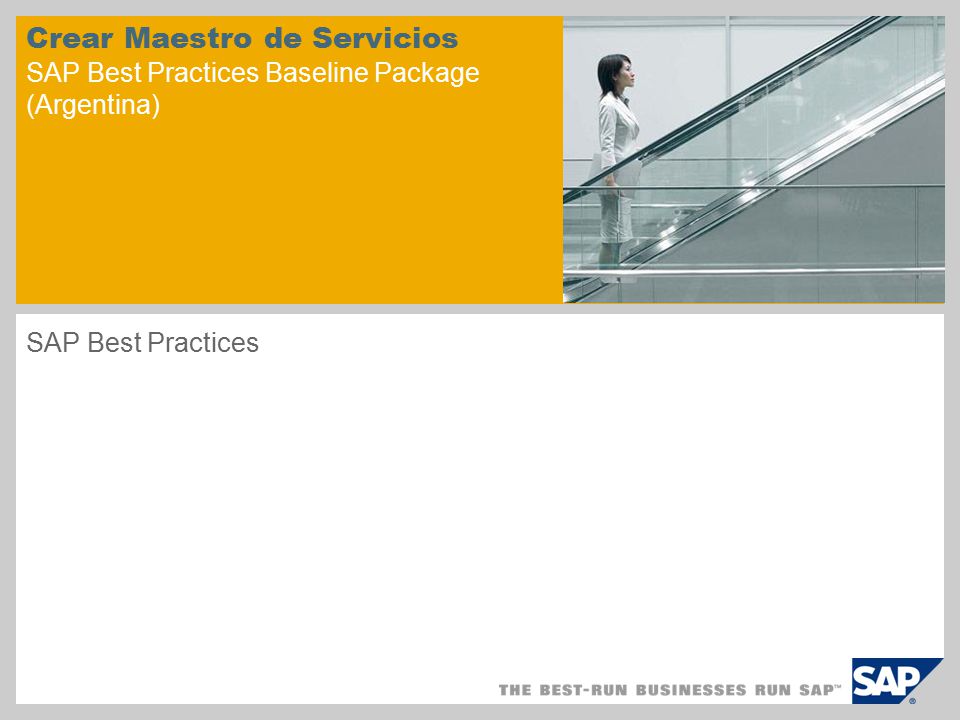 Crear Maestro de Servicios SAP Best Practices Baseline Package (Argentina)
