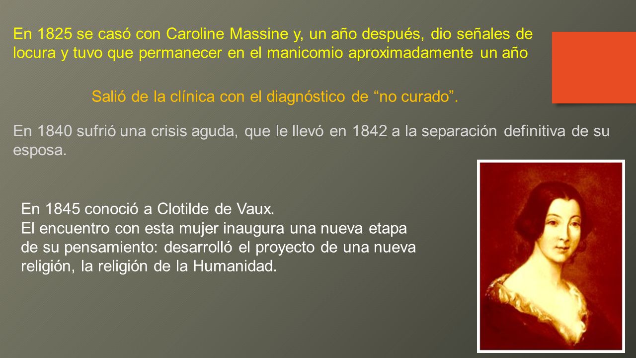 En 1825 se casó con Caroline Massine y, un año después, dio señales de locura y tuvo que permanecer en el manicomio aproximadamente un año