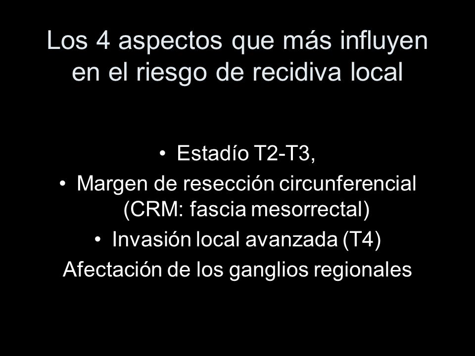 Los 4 aspectos que más influyen en el riesgo de recidiva local