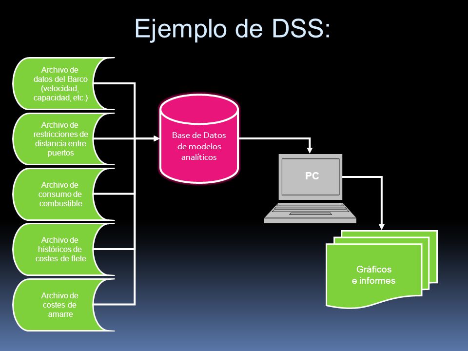 Ejemplo de DSS: PC Base de Datos de modelos analíticos