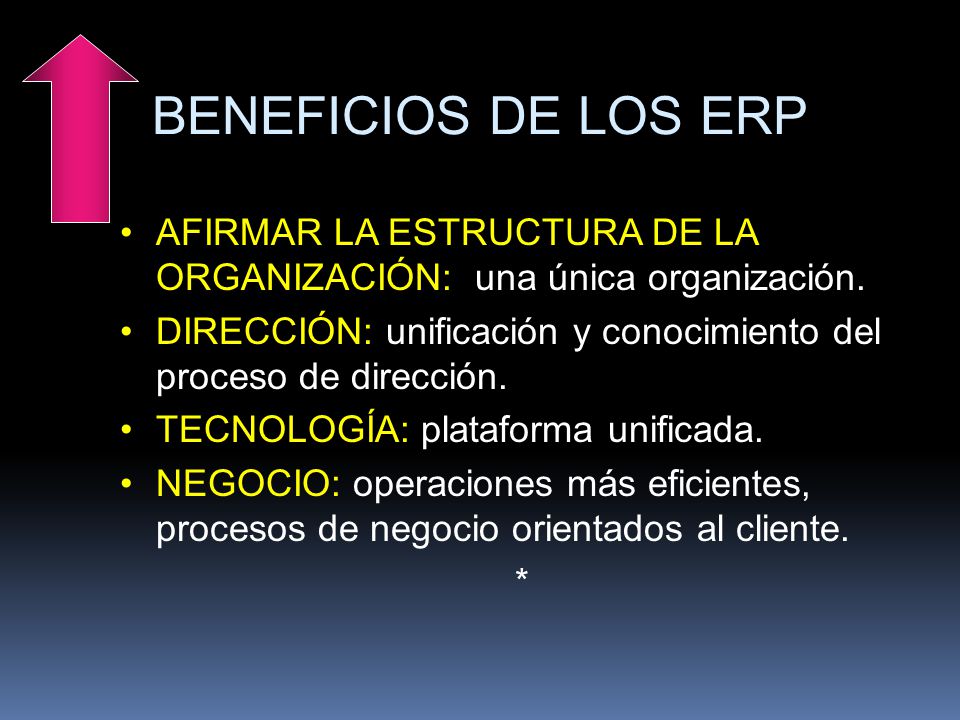 BENEFICIOS DE LOS ERP AFIRMAR LA ESTRUCTURA DE LA ORGANIZACIÓN: una única organización.