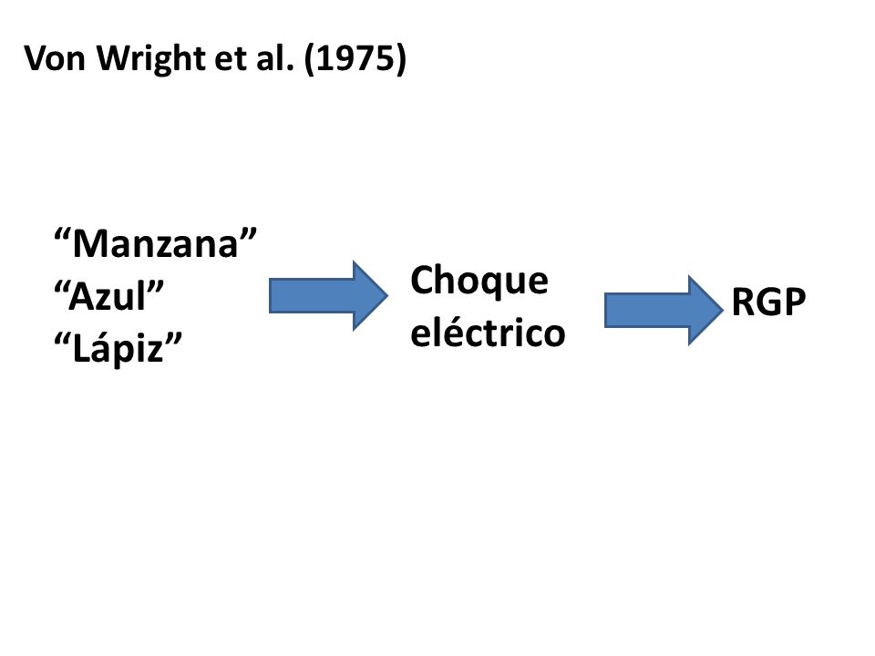 Von Wright et al. (1975) Manzana Azul Lápiz Choque eléctrico RGP