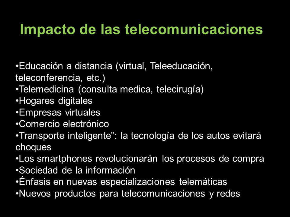 Impacto de las telecomunicaciones