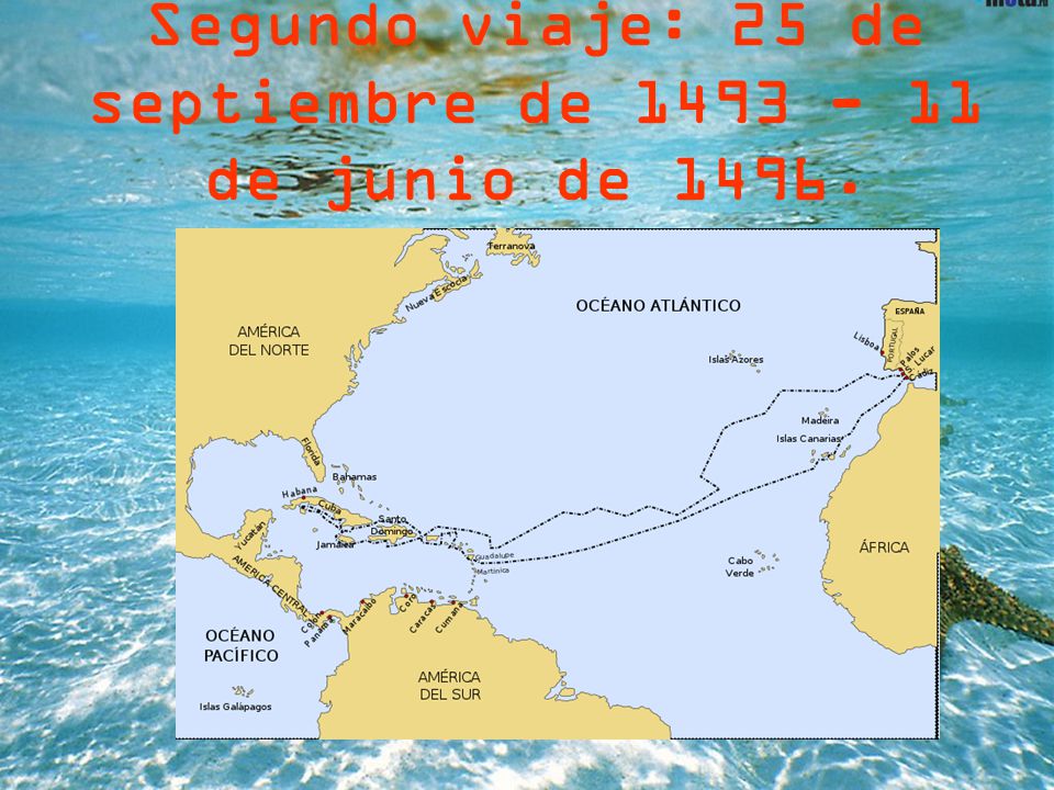 Segundo viaje: 25 de septiembre de de junio de 1496.