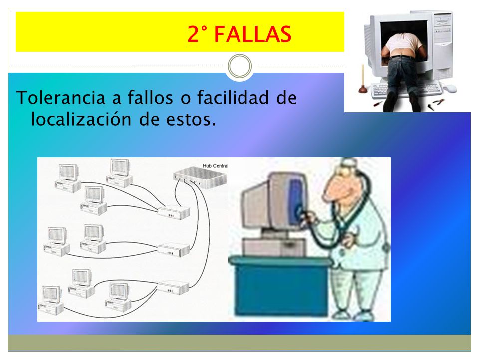 2° FALLAS Tolerancia a fallos o facilidad de localización de estos.