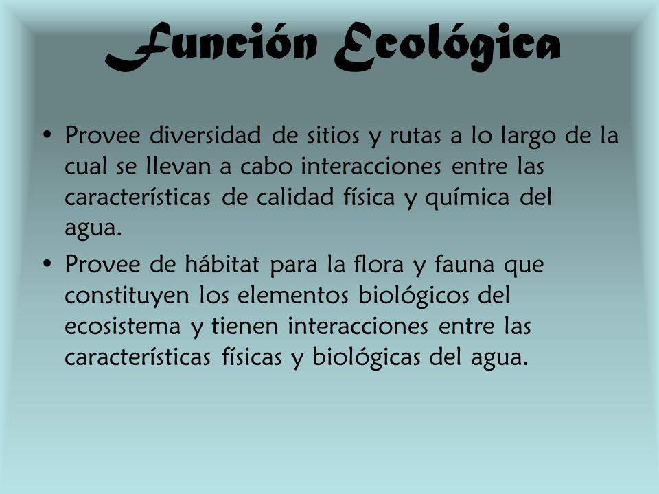 Función Ecológica