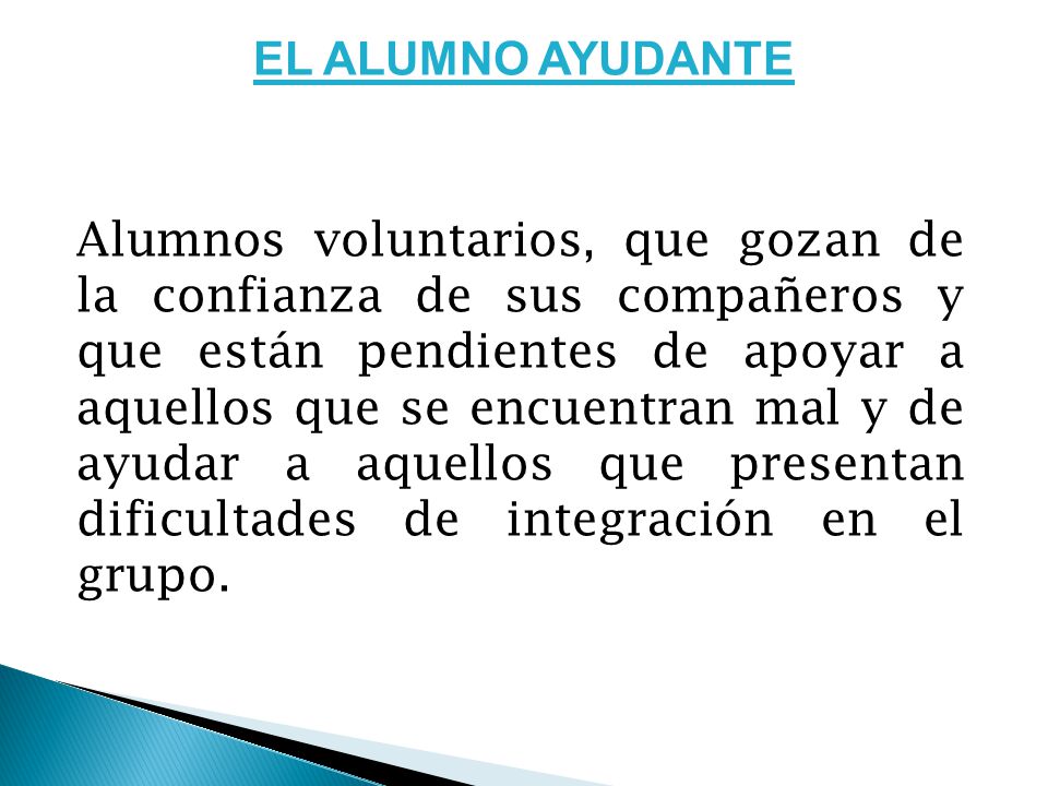 EL ALUMNO AYUDANTE