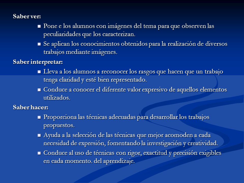Saber ver: Pone e los alumnos con imágenes del tema para que observen las peculiaridades que los caracterizan.
