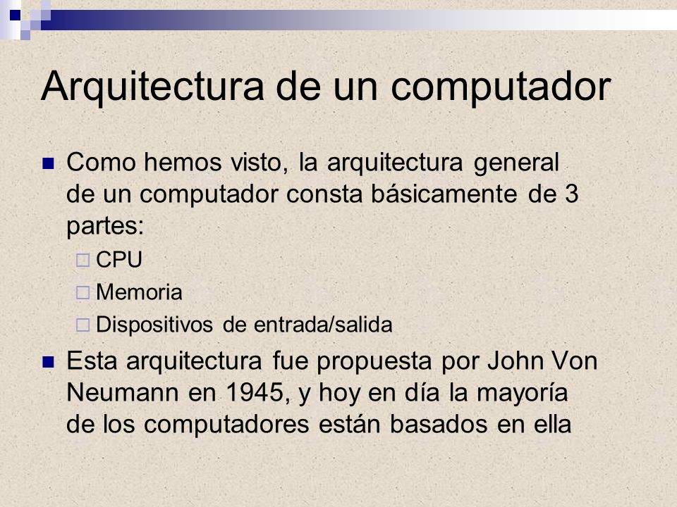 Arquitectura de un computador