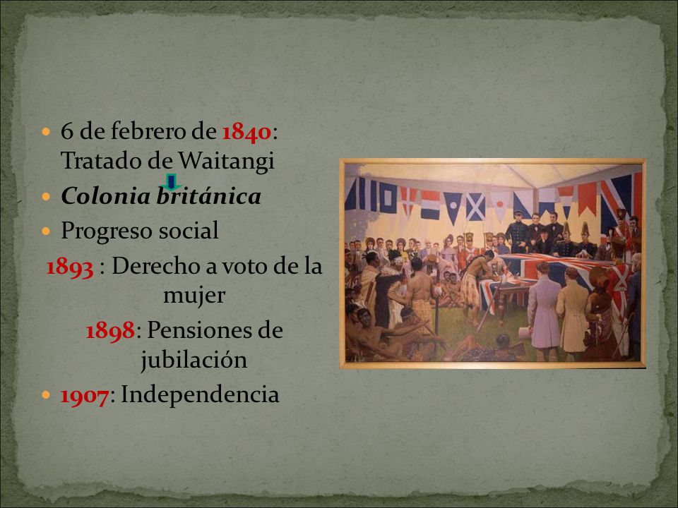 6 de febrero de 1840: Tratado de Waitangi Colonia británica