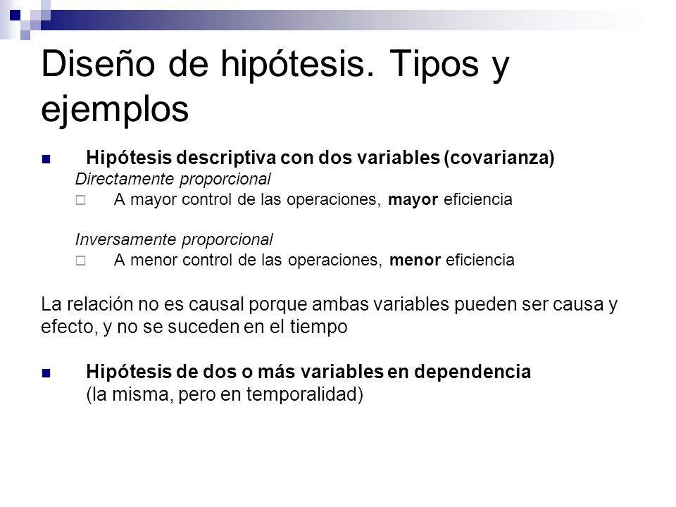 Diseño de hipótesis. Tipos y ejemplos