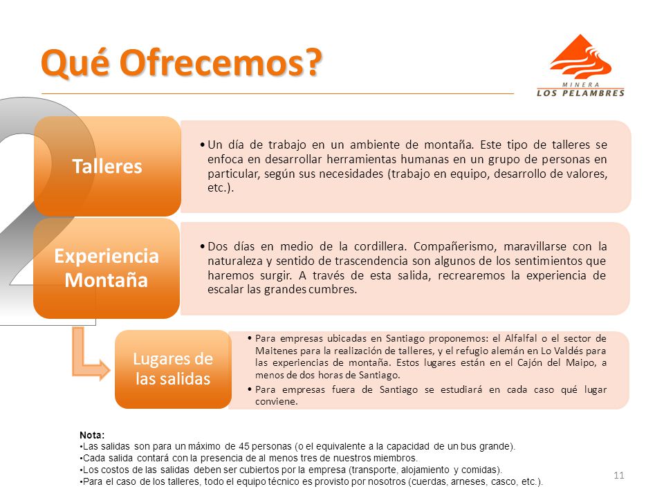 2 Qué Ofrecemos Experiencia Montaña Talleres Lugares de las salidas