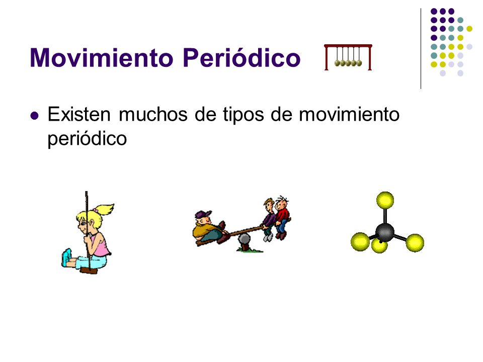 Movimiento Periódico Existen muchos de tipos de movimiento periódico