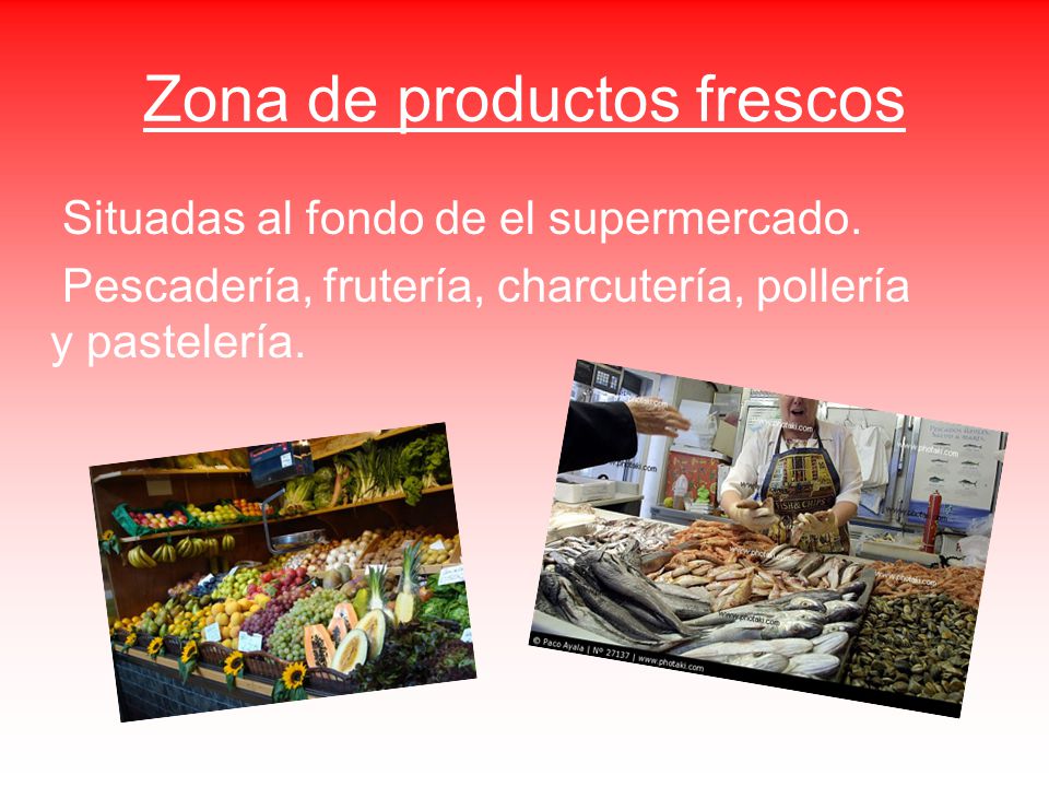 Zona de productos frescos