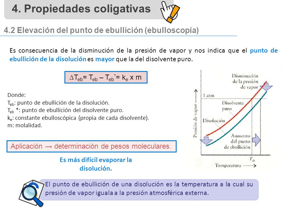 Es más difícil evaporar la disolución.