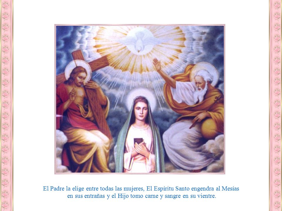 en sus entrañas y el Hijo tomo carne y sangre en su vientre.