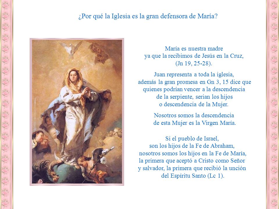 ¿Por qué la Iglesia es la gran defensora de María