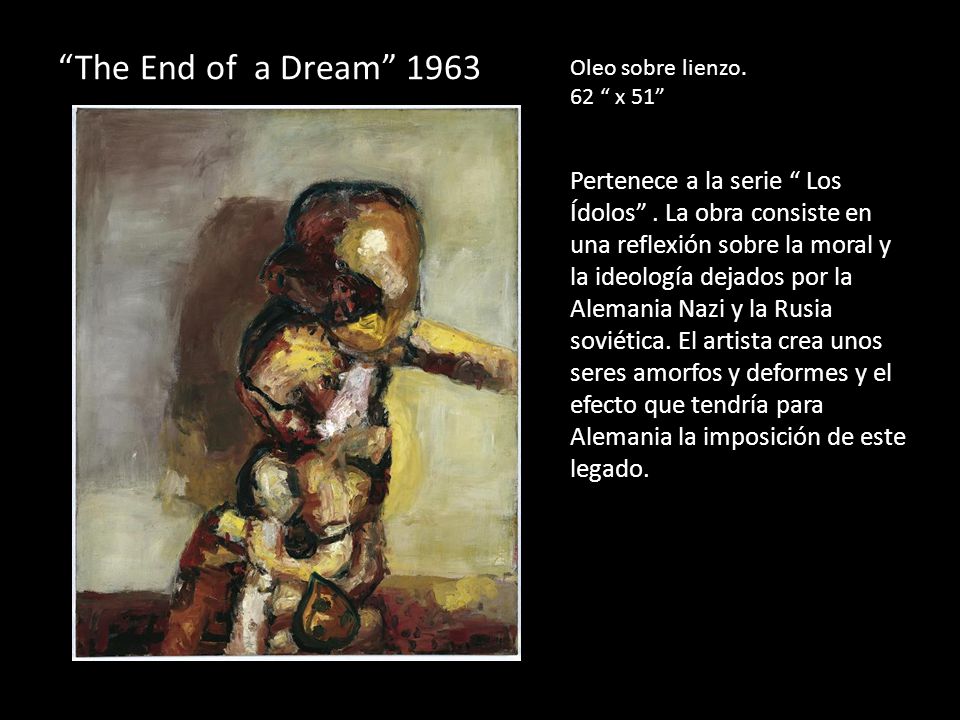 The End of a Dream 1963 Oleo sobre lienzo. 62 x 51