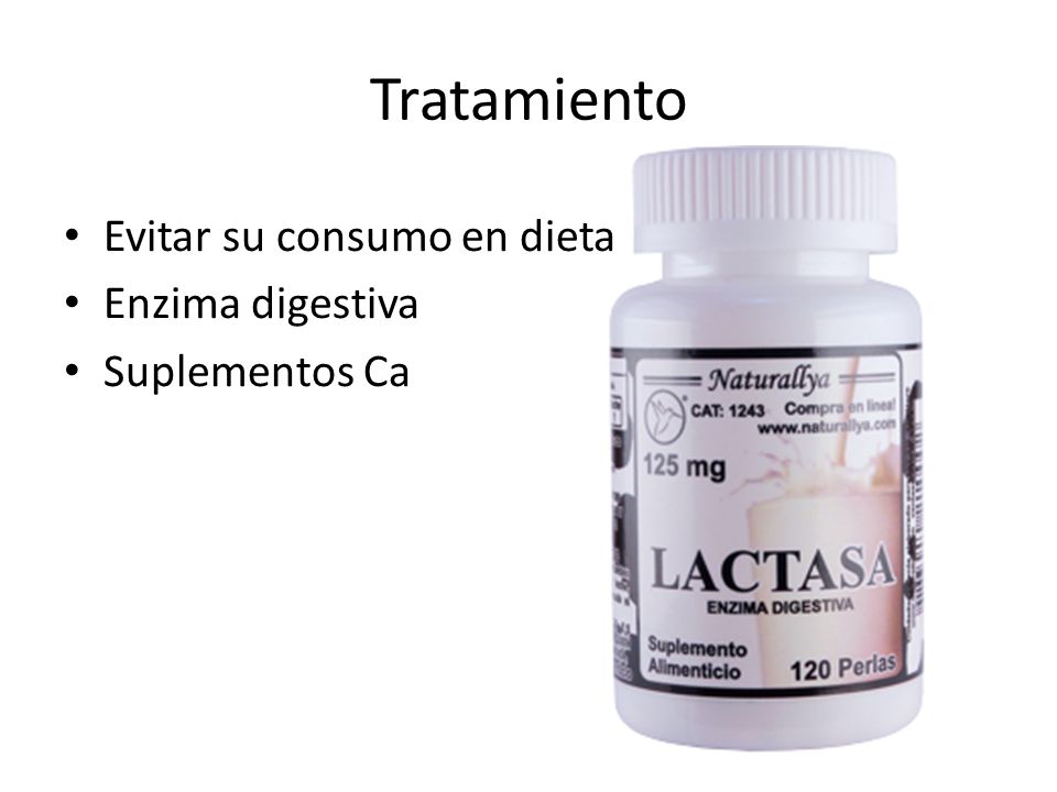 Tratamiento Evitar su consumo en dieta Enzima digestiva Suplementos Ca