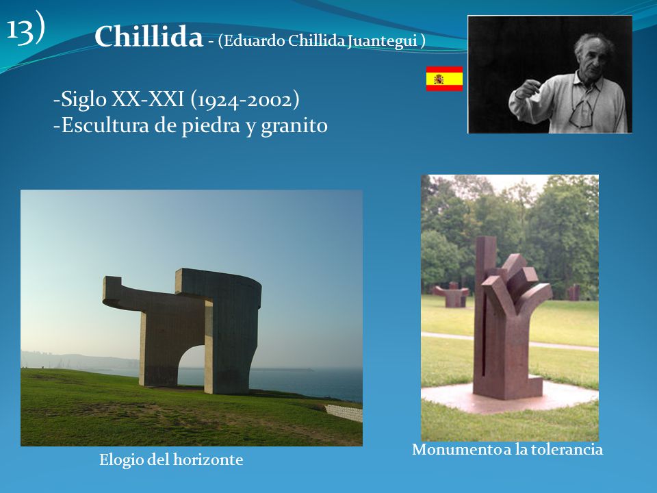 13) Chillida - (Eduardo Chillida Juantegui ) -Siglo XX-XXI ( )