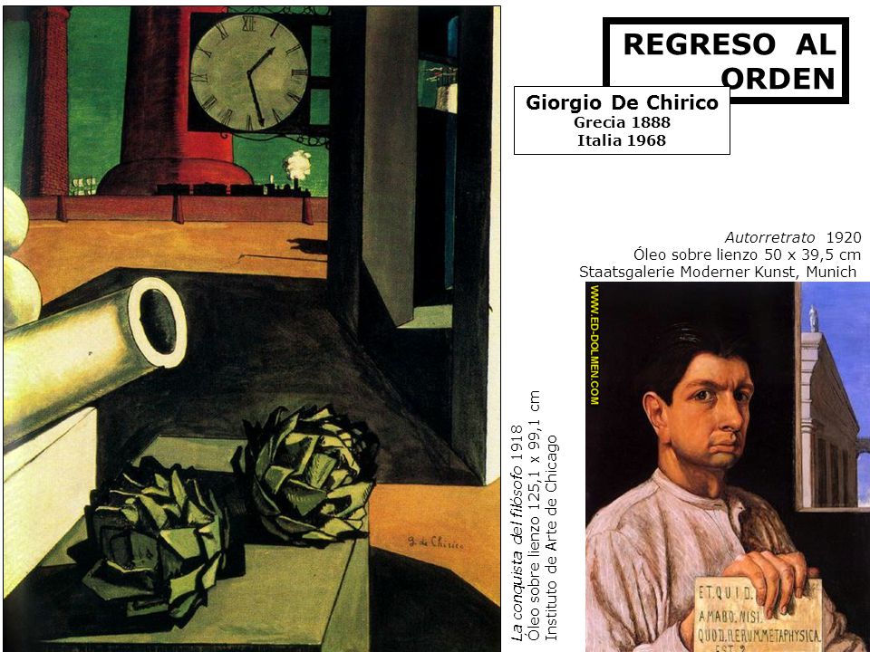 REGRESO AL ORDEN Giorgio De Chirico Grecia 1888 Italia 1968