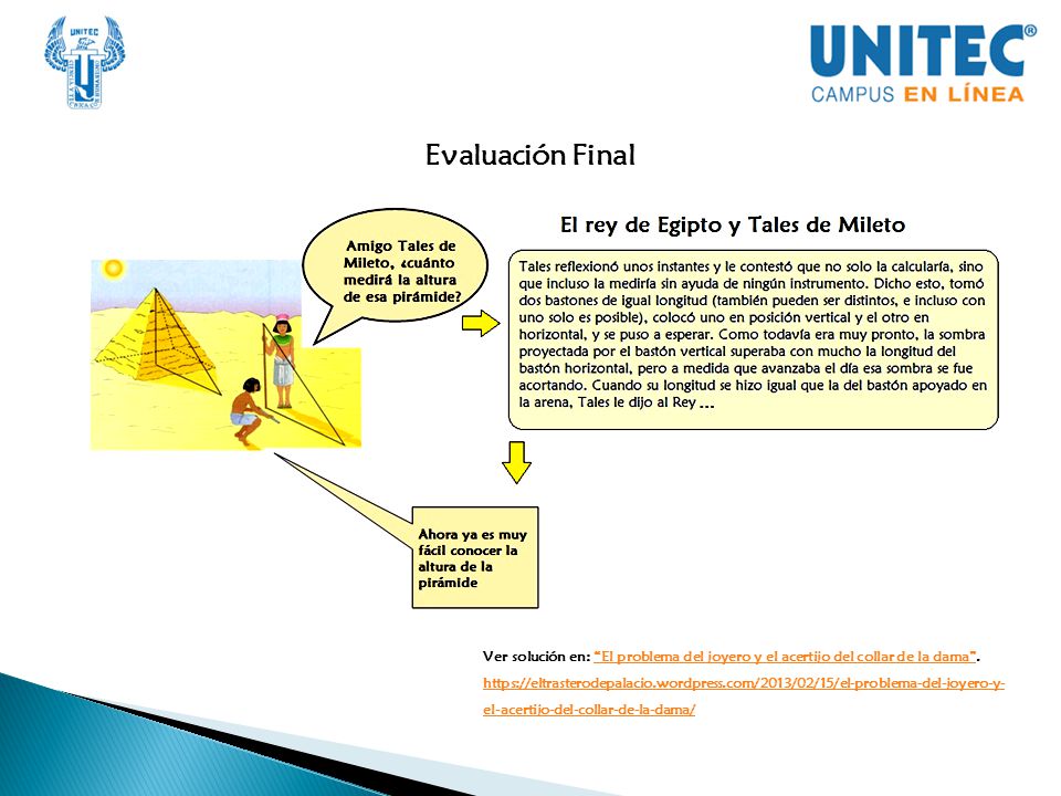 Evaluación Final Ver solución en: El problema del joyero y el acertijo del collar de la dama .