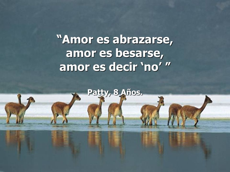 Amor es abrazarse, amor es besarse, amor es decir ‘no’