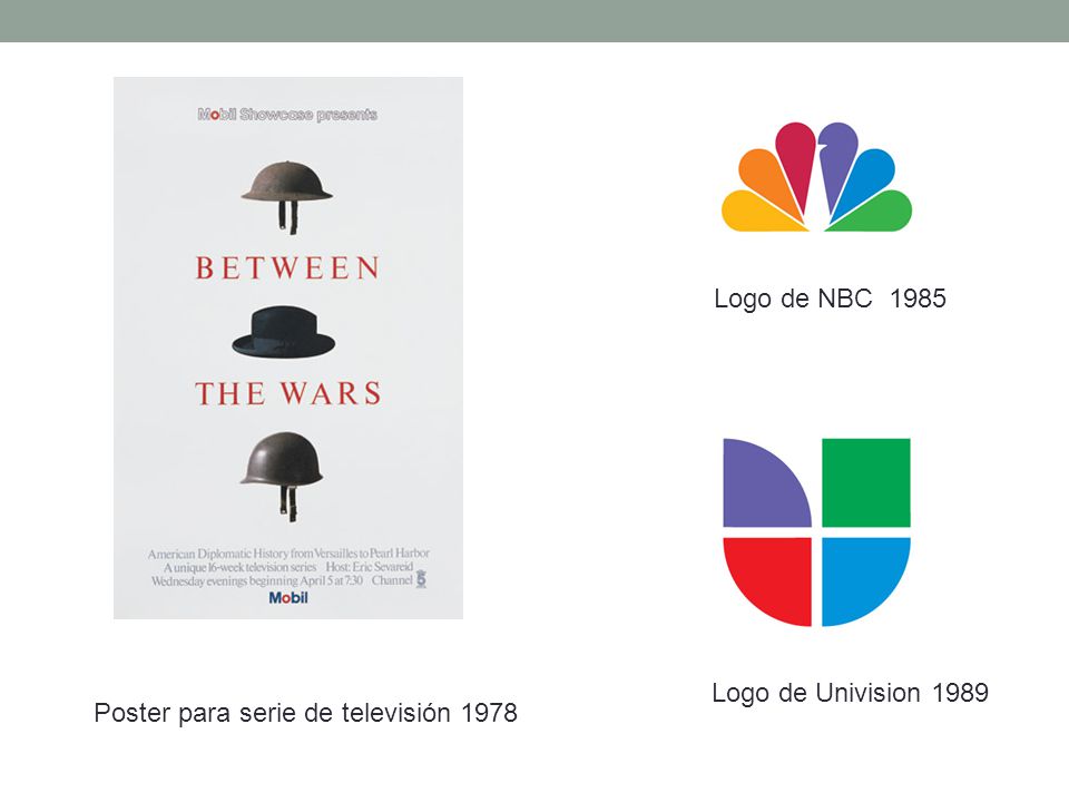 Logo de NBC 1985 Logo de Univision 1989 Poster para serie de televisión 1978