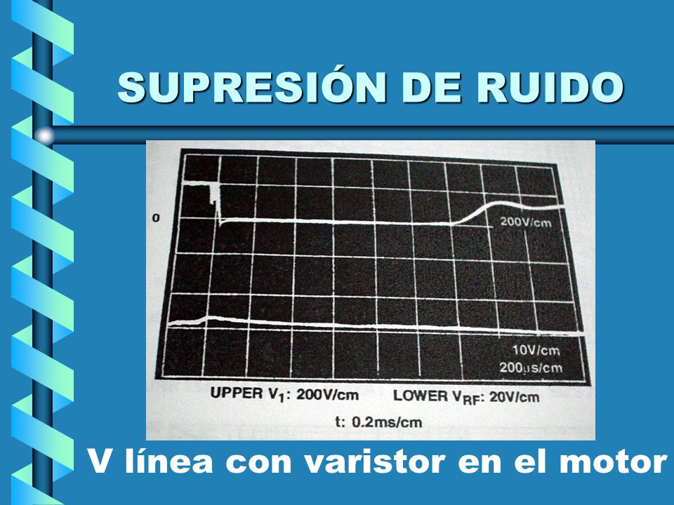 SUPRESIÓN DE RUIDO V línea con varistor en el motor